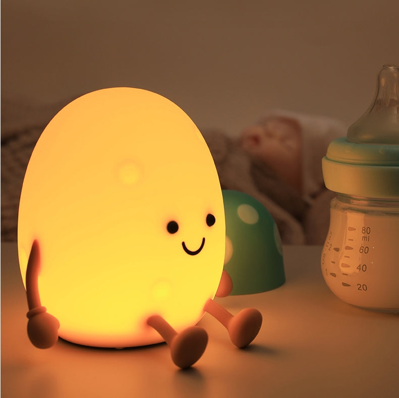 Cartoon Rabbit Night Lamp – RGB LED, Touch &amp; Rechargeable