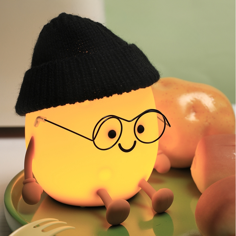 Cartoon Rabbit Night Lamp – RGB LED, Touch &amp; Rechargeable