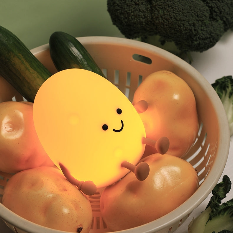 Cartoon Rabbit Night Lamp – RGB LED, Touch &amp; Rechargeable