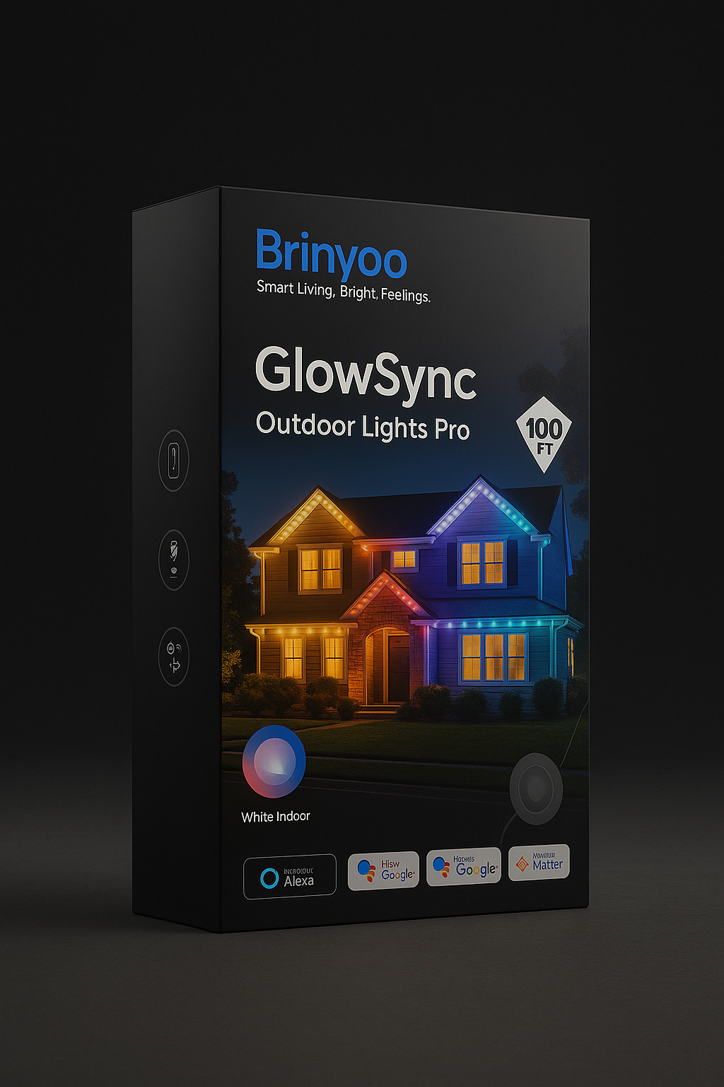 Brinvoo GlowSync Outdoor Lights Pro – Smart RGBIC Outdoor Lighting with App Control