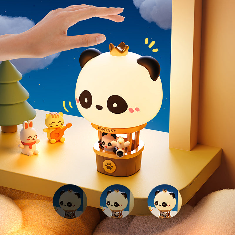 Fantacy Panda LED Night Lamp – Warm Glow Silicone Light for Kids & Home Decor