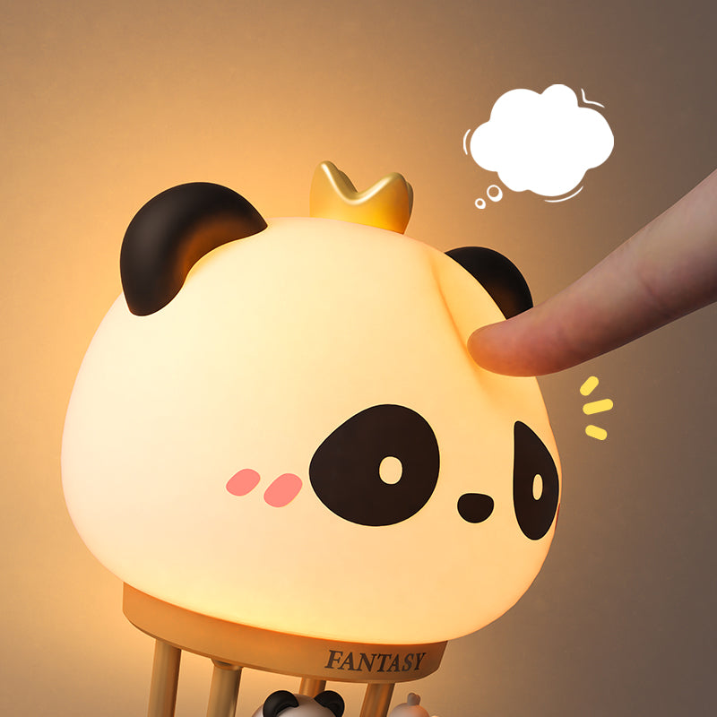 Fantacy Panda LED Night Lamp – Warm Glow Silicone Light for Kids & Home Decor